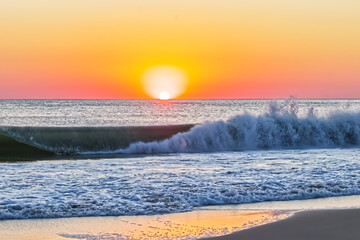 The full sun out on the horizon - Outer banks, NC, USA