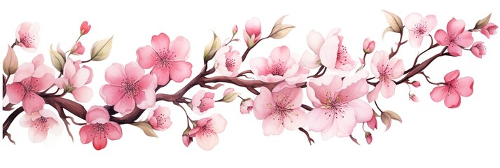 Blush Pink Flowers, Watercolor Art