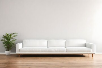 stunning view of white sofa with white background ai generated 