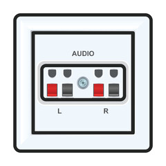 Obraz premium Socket of switch vector icon.Color vector icon isolated on white background socket of switch.