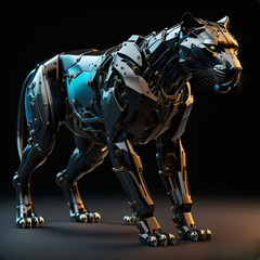  The Cyborg Black Panther. A Futuristic Fusion of Nature and Machine - AI Advancements