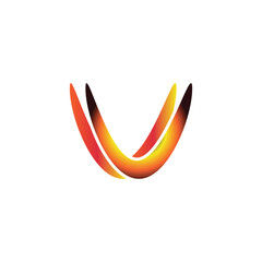 Obraz premium Letter V logo design elements