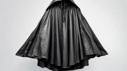 black Rain poncho isolated on white background