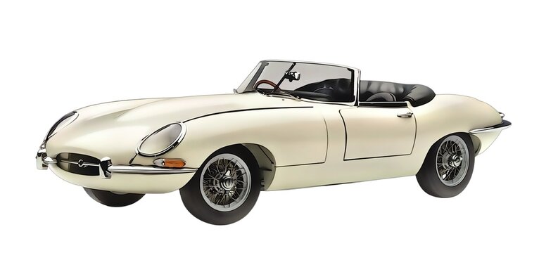 Illustration of an isolated Jaguar Type E