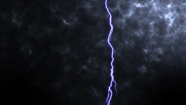 Flash of lightning on dark background. Thunderstorm and effect lightning, lightning strike