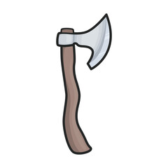 Medieval axe vector icon.Color vector icon isolated on white background medieval axe.