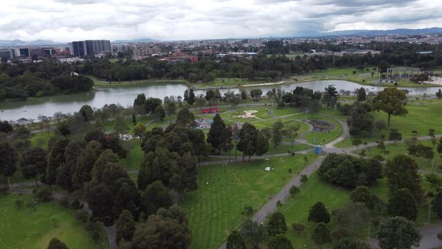 Video grabado con dron en 4k
con vista al lago y &aacute;reas verdes del Parque Sim&oacute;n Bol&iacute;var