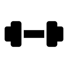Dumbbell black silhouette icon vector illustration