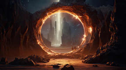 Illustration of a fantasy portal.