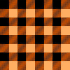 Seamless background with autumn and Halloween decorative checkered pattern.