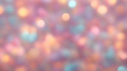 Blurry pastel bokeh abstract background. orange and pink with golden spakling light orbs, smooth gradients and colourful waves, energy light, copyspace