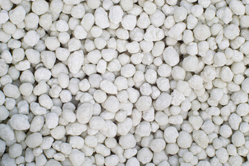White granular fertilizer for plants
