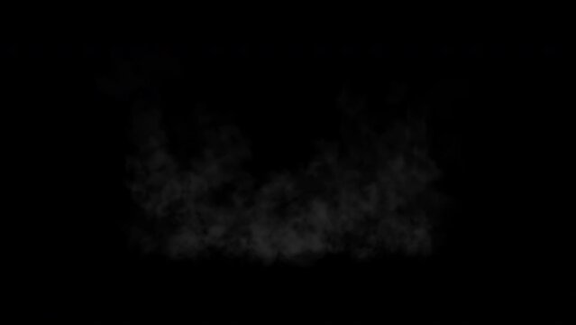 Steam rising as if above a plate of steaming hot food, 4k 30p with alpha channel for transparent background and simple compositing