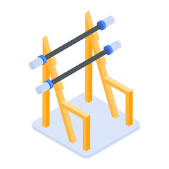 Trendy of Gym Isometric Icon

