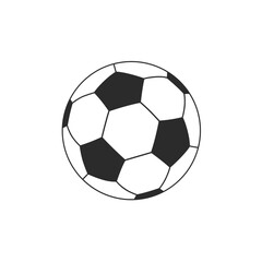 Fototapeta premium ball,football sport object flat illustration.sport icon design element,soccer logo.