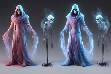 Halloween ghost concept. Generative AI