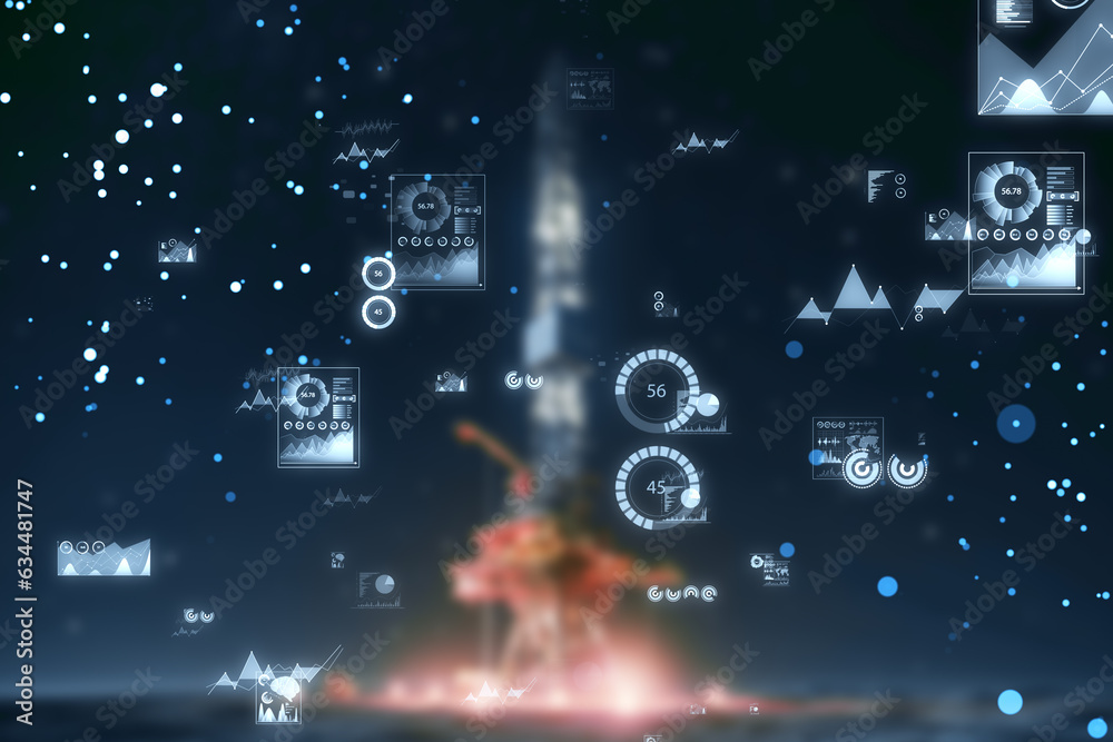 Poster Background conceptual image with media icons on media screen. Generative AI