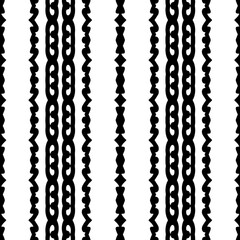 White background with black pattern. Seamless texture for fashion, textile design,  on wall paper, wrapping paper, fabrics and home decor. Simple repeat pattern.