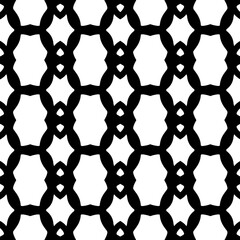 Naklejka premium White background with black pattern. Seamless texture for fashion, textile design, on wall paper, wrapping paper, fabrics and home decor. Simple repeat pattern.