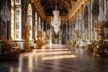 photo breathtaking beauty of the Palace of Versailles - obrazy, fototapety, plakaty