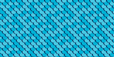 Fish scale pattern background, mermaid tail pattern grid for decoration © Pattern Collector