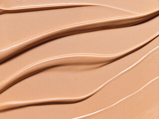 Makeup Liquid foundation composition background. BB CC Cream Concealer texture. Cosmetic product...