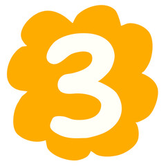 Cute Number for Kids Element Playful design