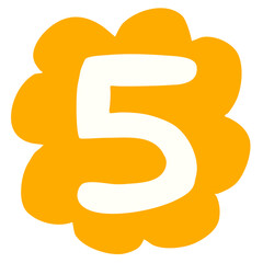 Cute Number for Kids Element Playful design