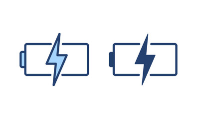 Battery icon vector. battery Charging sign. battery charge level