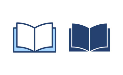 Book icon vector. open book sign and symbol. ebook icon