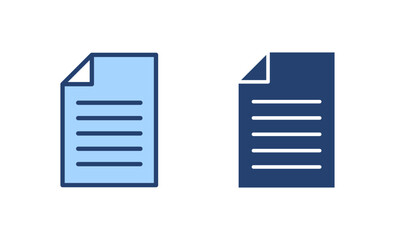 Document icon vector. Paper sign and symbol. File Icon