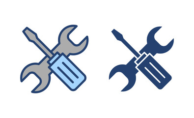 Repair tools icon vector. tool sign and symbol. setting icon. Wrench and screwdriver. Service