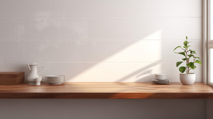 Wood Countertop Kitchen White Cabinet Counter Dark