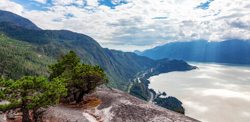 Mountain Landscape in Canadian Nature. Chief Mountain in Squamish, BC, Canada