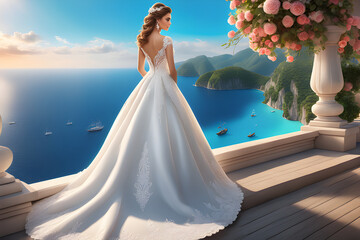 beautiful wedding bride.
Generative AI
