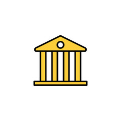 Bank icon vector for web and mobile app. Bank sign and symbol, museum, university