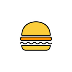 Burger icon vector for web and mobile app. burger sign and symbol. hamburger