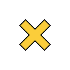 Obraz premium Close icon vector for web and mobile app. Delete sign and symbol. cross sign