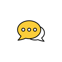 Chat icon vector for web and mobile app. speech bubble sign and symbol. comment icon. message