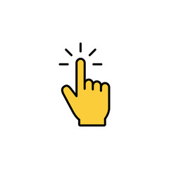 Hand cursor icon vector for web and mobile app. cursor sign and symbol. hand cursor icon clik
