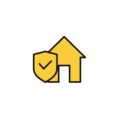 home insurance icon vector for web and mobile app. home protection sign and symbol