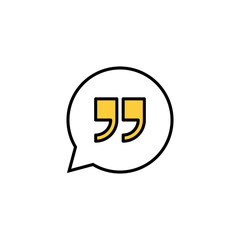 Quote icon vector for web and mobile app. Quotation mark sign and symbol