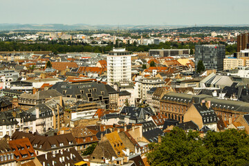 aerial view of the city