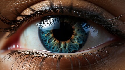 A close up of an eye. Generative AI. 