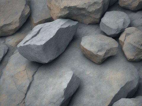 image of nearby gray stones generative ai