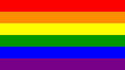 Colorful LGBTQ rainbow pride flag