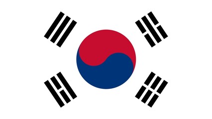 South Korea national country flag vector