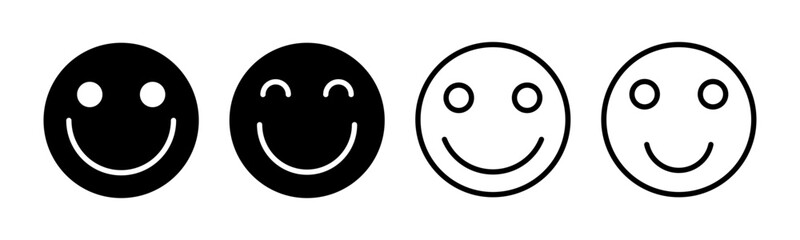 smile icon set illustration. smile emoticon icon. feedback sign and symbol