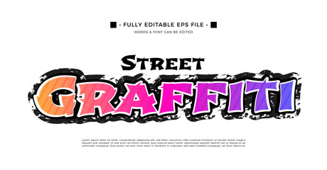 Street editable vector text effect	