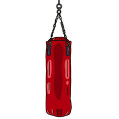 red boxing training equipment 